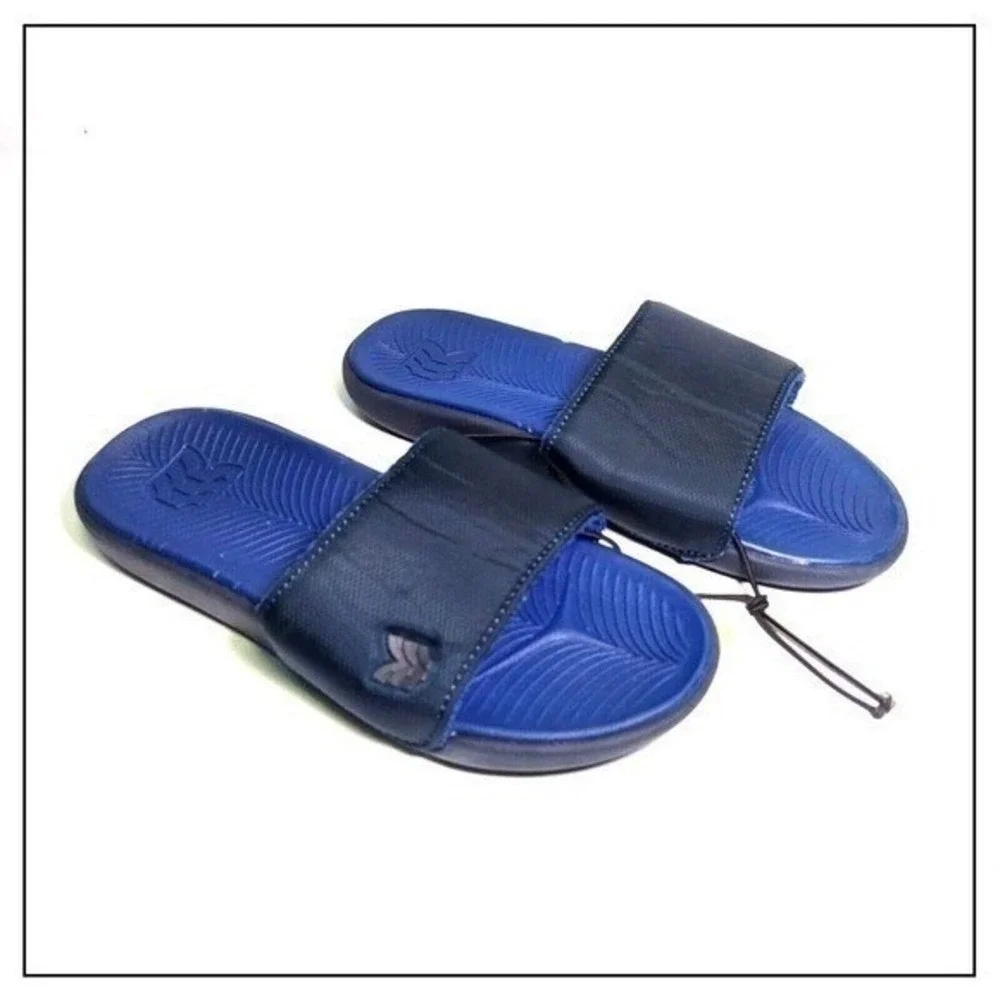 All In Motion Slides Boys 1‎ Blue Cushioned Recovery Pool Sandals Lightweight